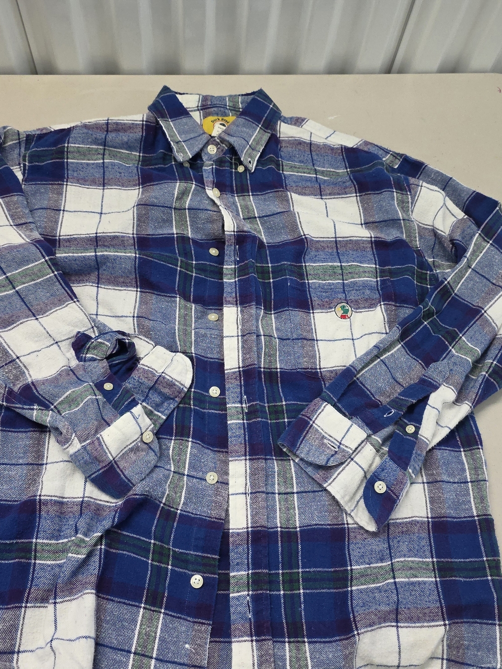 Duck Head Flannel Button Down Shirt Men's Size Large